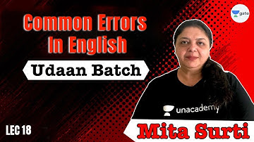 Common Errors In English | L 18 | Udaan Batch | GATE 2022 CSE | Mita Ma