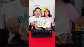 Unboxing Our DIAMOND 10M YouTube Play Button! #shorts #diamondplaybutton