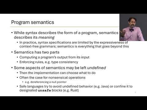 PLP 4.1: Program Semantics and Abstract Syntax Trees