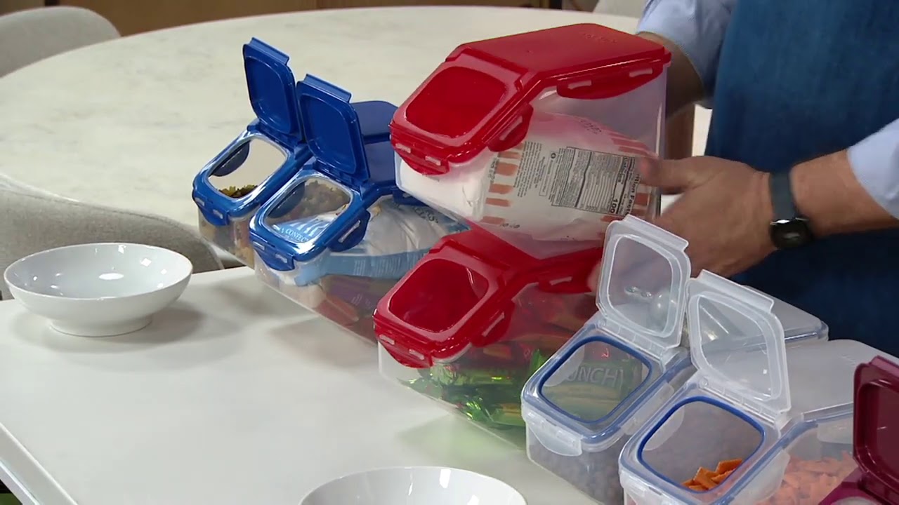 LocknLock Set of (2) 21-Cup Flip Top Storage Containers on QVC