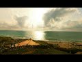 Golden Sun &amp; Blue Waves | 1 Hour Calm Mediterranean Sea in Israel (4K)
