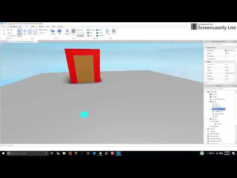 Door open on touch of button script