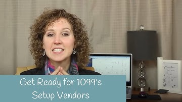 How to setup Vendors to Receive 1099