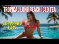 How to make a Tropical AND easy and strong Long Beach Iced Tea with equal parts of common liquors.