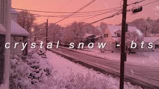 "crystal snow" - bts but you're taking a walk on a snowy winter day