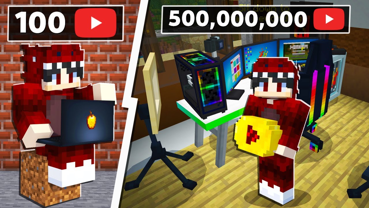 هل اقدر اوصل 500,000,000 مشترك في محاكي اليوتيوبر في ماين كرافت ؟! 🔥😱
