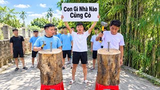 Hưng Vlog - Fastest Riddle-Answering and Nail-Hammering Game for a $500 Prize screenshot 3