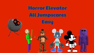 The Horror Elevator-All Jumpscares On Easy
