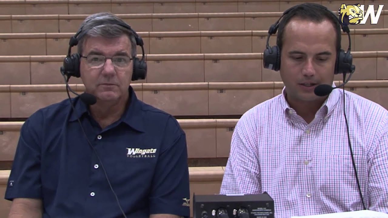 2015 Wingate Volleyball - Erskine postgame with head coach Shelton Collier