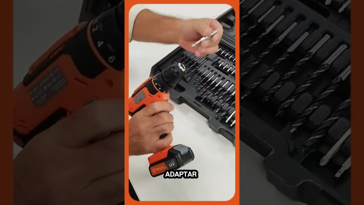 Parafusadeira Furadeira 12V + Maleta 110 Peças - Rayco