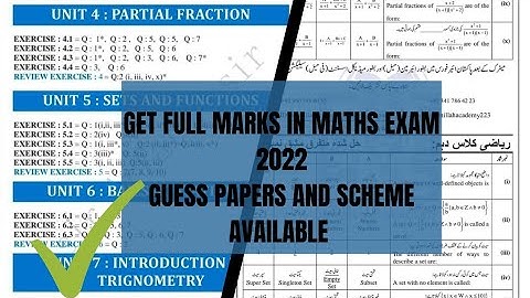 CLASS 10 2022 MATHEMAICS GUESS PAPER OBJECTIVES AND PAIRING SCHEME.100%real#pairing #study #maths