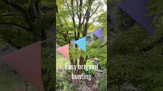Easy fold paper bunting #papercraft #origamitutorial #paperbunting #paperdecorations #simplecrafts
