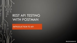 API Testing: Introduction to API,  What is API - Part 1