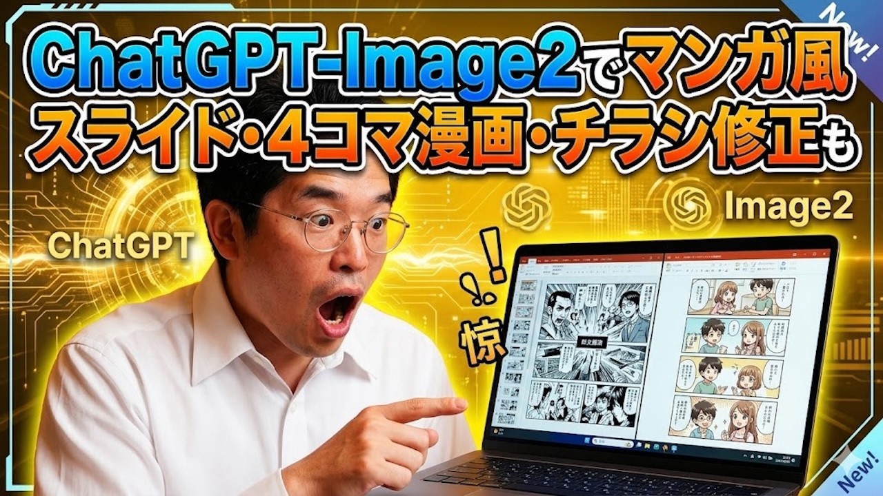 ライブ配信】ChatGPT-Image2でマンガ風スライド・4コマ漫画・チラシ