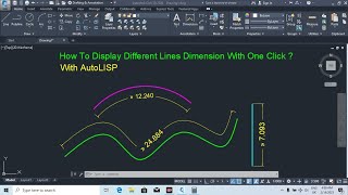 How to Display different lines dimensions in autocad | Autocad lisp |