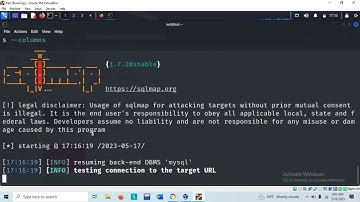 Using sqlmap to find database name, table, columns and data