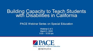 PACE | Building Capacity to Teach Students with Disabilities in California