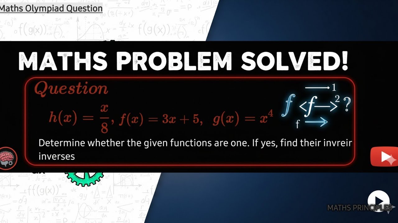 Sleipner Injectivity Problem Lecture 28. Functions Inverses and Injectivity. Problem Solving - YouTube