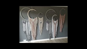 🤧Macrame Moon Sign And Round Shape All Hanging Colourful Cute And Brilliant Creative Idea