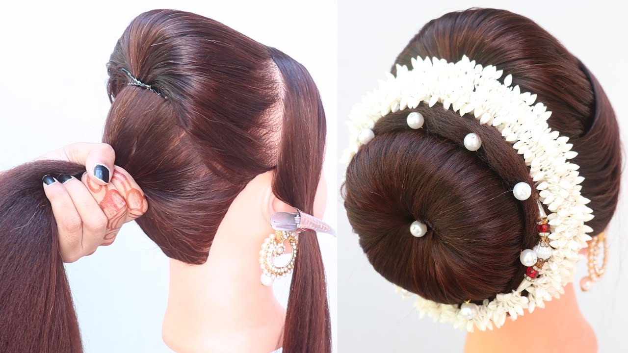 chignon hairstyle _ new hairstyle _ juda hairstyle _ prom hairstyle _  hairstyle for woman _hairstyle | By Khushbu StyleFacebook