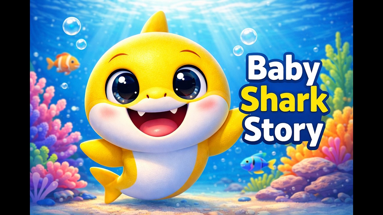 🦈 Baby Shark Story | Cute Bedtime Ocean Story for Kids 🌙✨