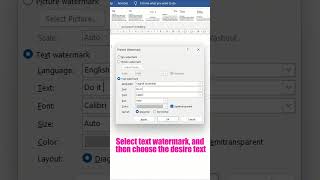 How to Make a Watermark in Microsoft Word 💻#hack #easy