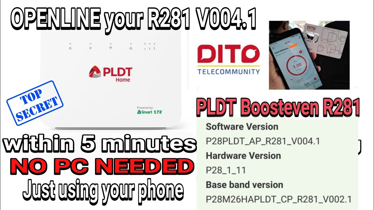 Openline PLDT R281 v004.1 using your phone within 5 minutes