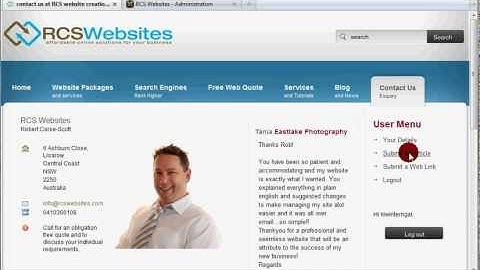 Make changes to joomla articles and web pages.