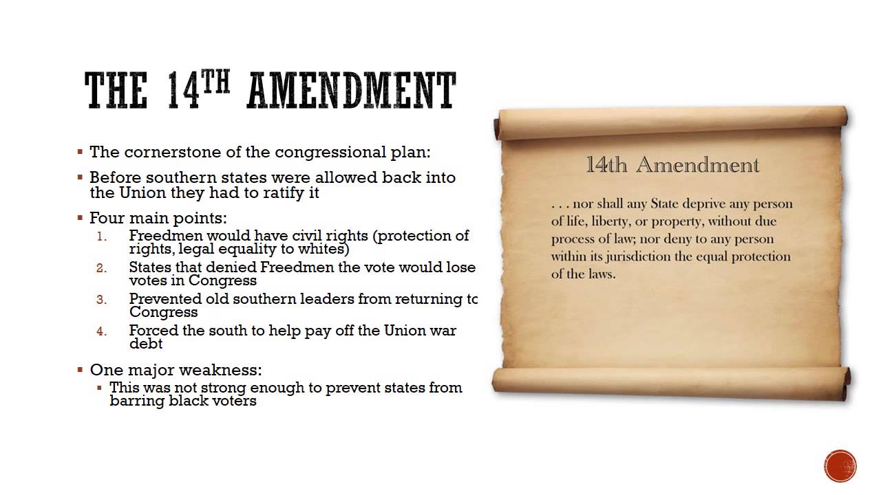 Congressional Reconstruction - YouTube