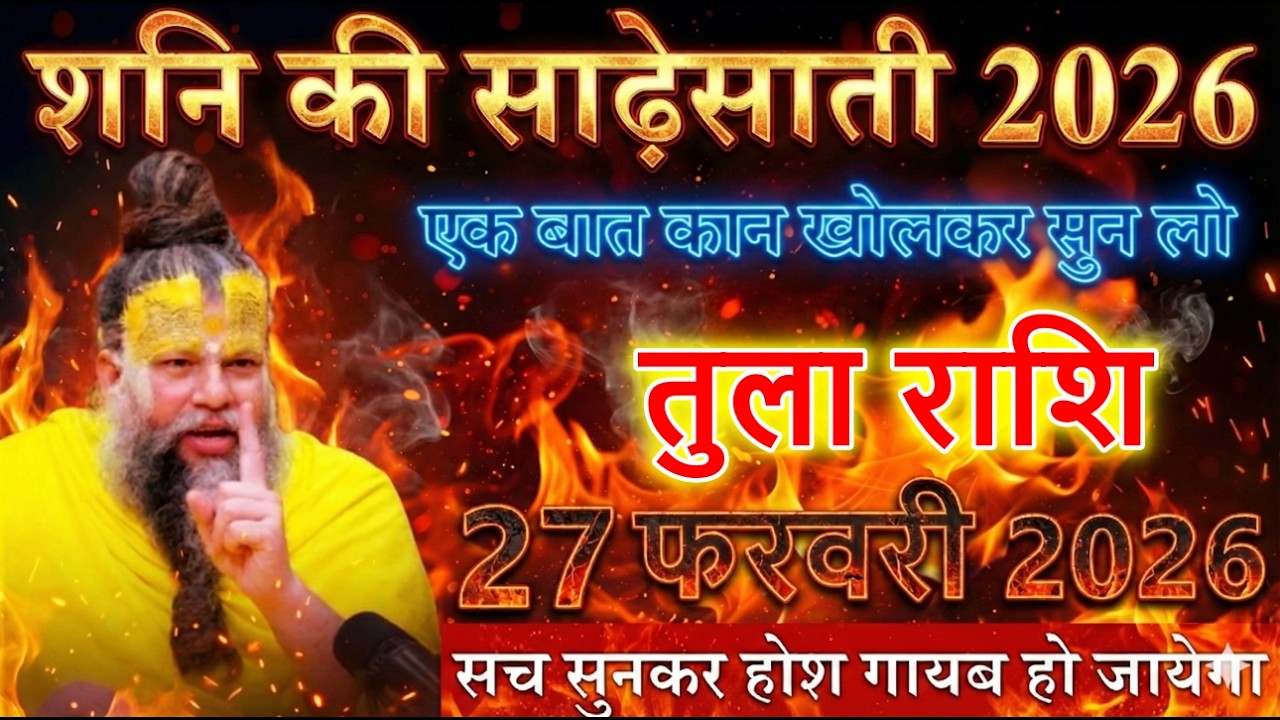 तुला राशि वालों 27 फरवरी 2026 एक बात कान खोलकर सुन लो शनि की साढ़ेसाती @tulabharti