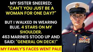 My Sister Said I Wasn't Woman Enough at My Own Wedding — Then 463 Marines Stood and Saluted: 'GEN...