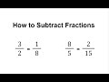 How to subtract fraction  fraction subtraction  subtracting fractions  subtraction of fractions