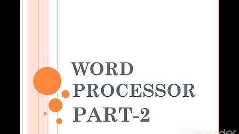 Word Processor part-2|MS Word tutorial|MS Word part-2| Editing in MS Word