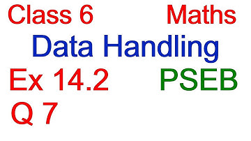 Q7 | Ex 14.2 | Class 6 | Data Handling | Chapter 14 | PSEB | Maths