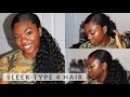 SLEEK LOW PONYTAIL ON TYPE 4 NATURAL HAIR | Courtney Lynn