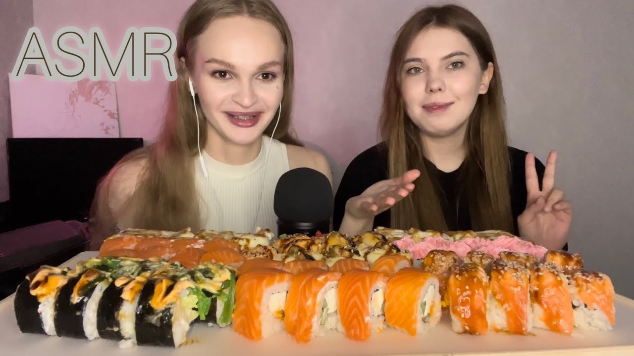 АСМР | Итинг роллов | шепот | eating sushi |  whisper | ASMR