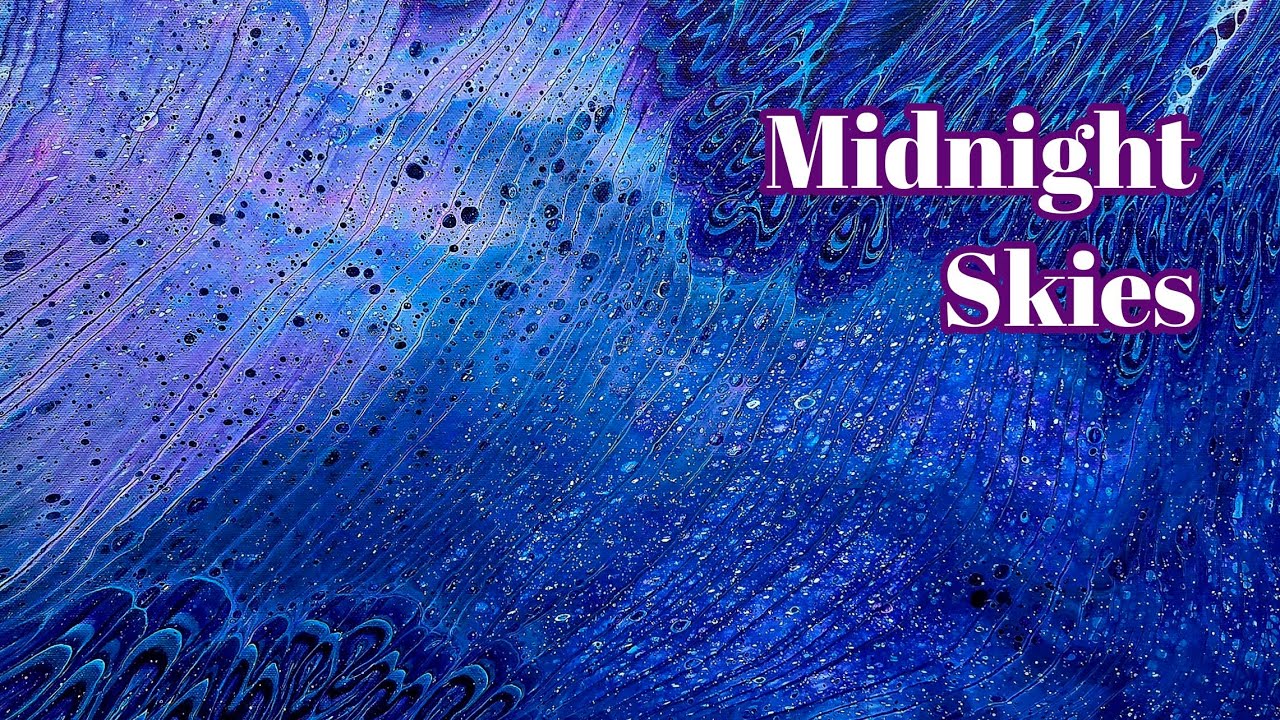 Midnight Skies ✨️ Dramatic Wandering Straight Pour with "Snake Belly" Center!