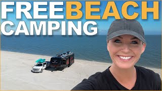 Free Beach Camping  Magnolia Beach TX | EP40 RV Full Time Living