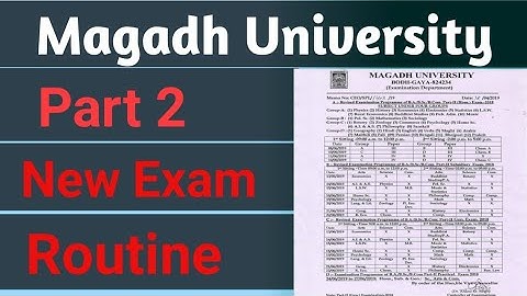 Magadh University Part 2 New Exam Routine|Mu part 2 Examination Date sheet