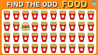 Find the ODD One Out 🔎| Easy, Medium, Hard ⏱️| Food Edition🍕| Quiz Challenge 😋