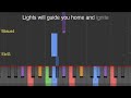 Yellow by Coldplay | Piano Backing Track - Karaoke Lyrics