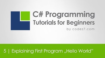 C# Programming Tutorial 5 - Explaining First Program "Hello World"