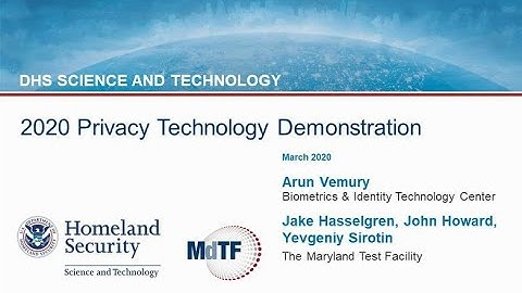 Privacy Technology Demonstration