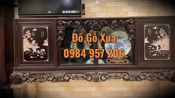 Tủ Chè Khảm Tích Đẹp Cổ Xưa - Sập Gụ Tủ Bày Đồ Cổ - Nội Thất Nhà Gỗ - Trường Kỷ Lối Xưa - Bàn Gỗ Cổ