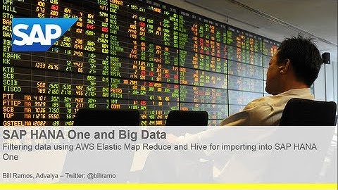 Creating input files with Hive for import into SAP HANA One