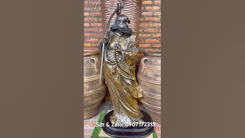 Tượng đạt ma sư tổ cao 76cm nặng gần 18kg