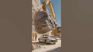 You’ve NEVER Seen a Car Get CRUSHED Like This 😨 #satisfying #excavator #rock #ai #aishorts #shorts