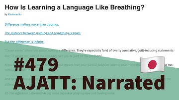 How Is Learning a Language Like Breathing? - AJATT: Narrated #479