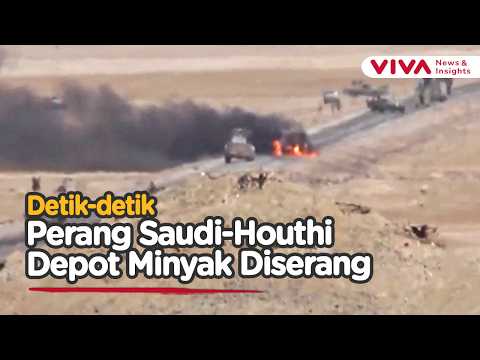 Houthi Releases Battle Footage! Military Vehicle Burning Near Airport