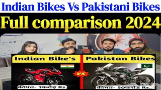 Indian Bikes Vs Pakistani Bikes Full comparison 2024|Indian Bikes vs Pakistani Bikes